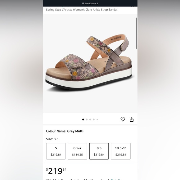 Spring Step L'Artiste Women's Clara Ankle Strap Sandal Brand New - Picture 5 of 5